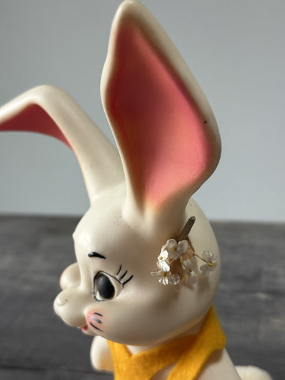 Vintage 1968 Roy Des Bunny Blow Mold Vinyl Plastic Rabbit Piggy Coin Bank