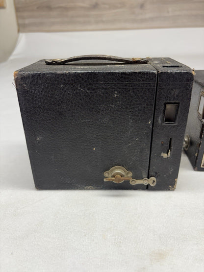 Vintage Eastman Kodak No 2A Brownie & six 20 Brownie Junior Camera Art Deco