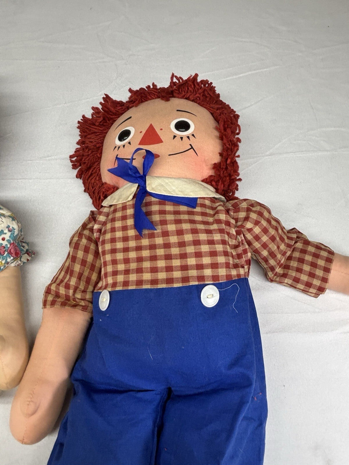 1970's Raggedy Ann & Andy Dolls Vintage Knickerbocker Original Outfit 25" Tall
